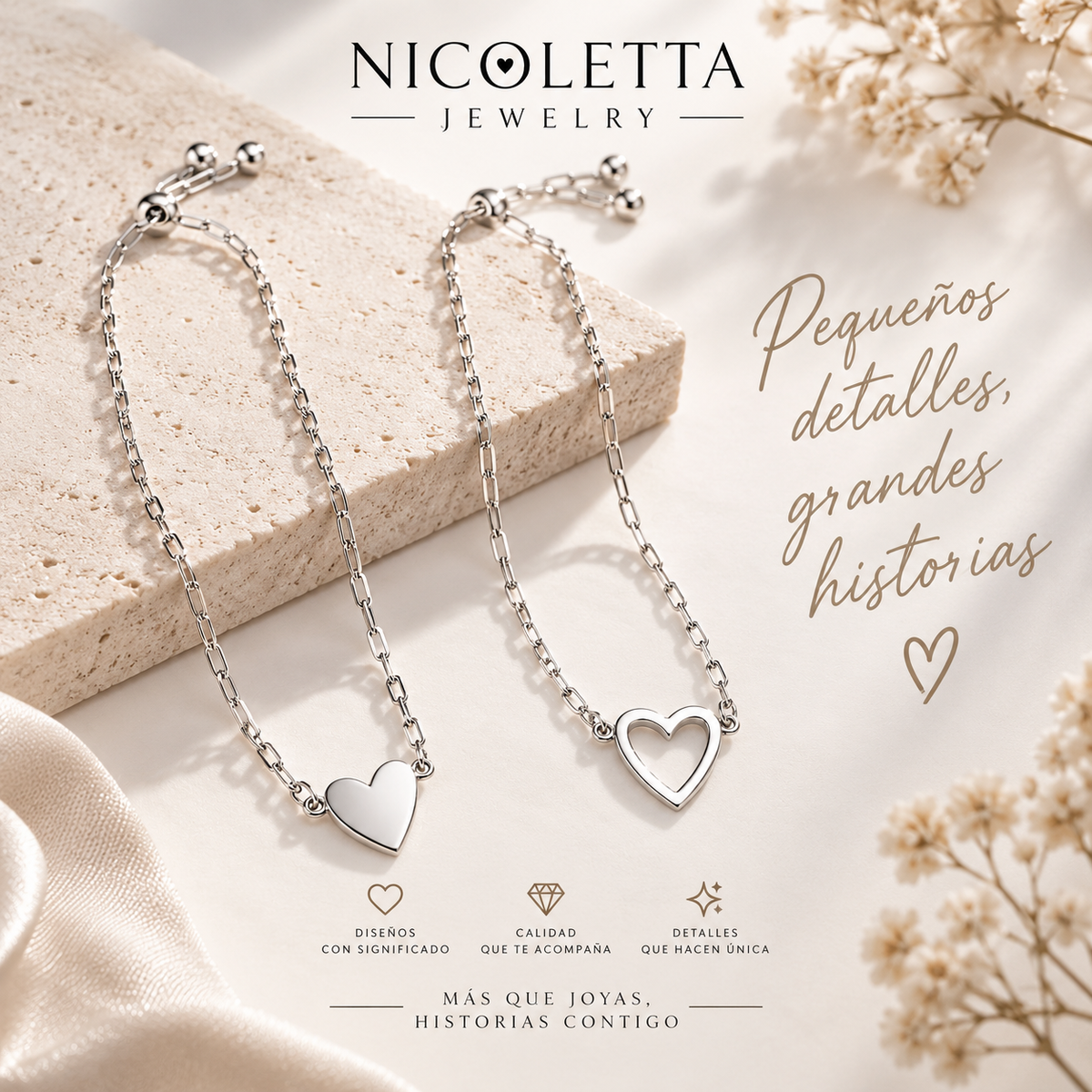 Set Pulseras Legame – Dos Corazones