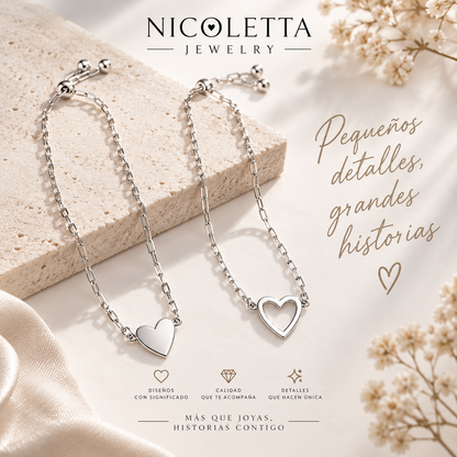 Set Pulseras Legame – Dos Corazones